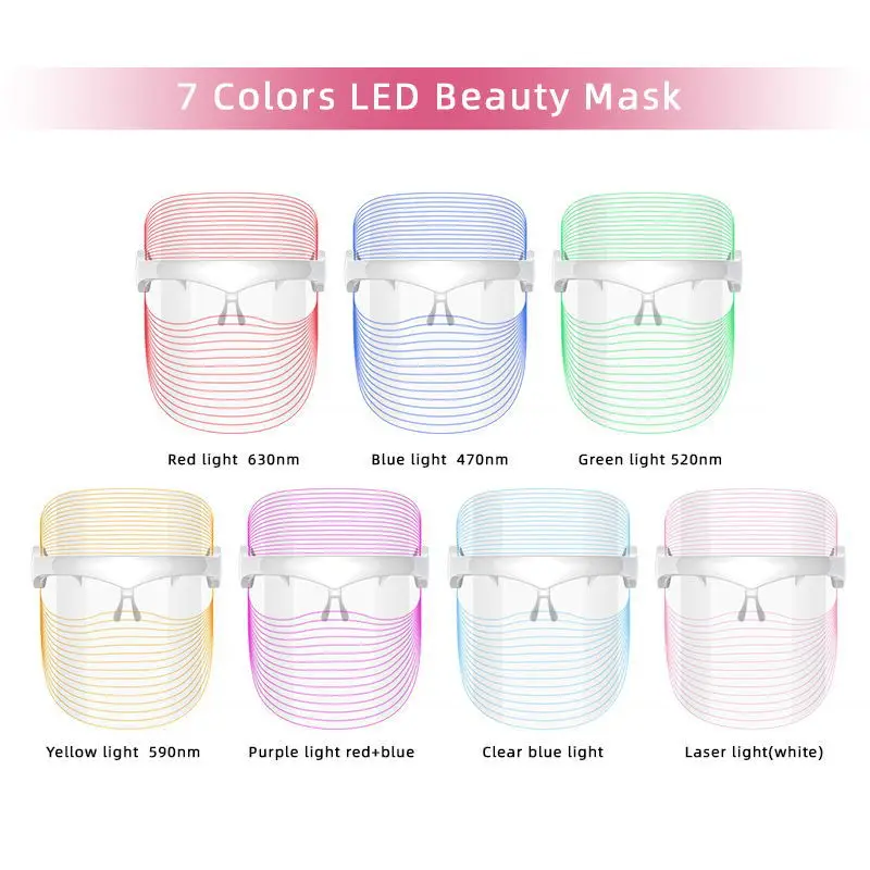 7 Colors LED Light Beauty Face Mask Facial SPA Photon Therapy Anti Aging Remove Wrinkle Acne Rejuvenation Skin Care Tool - Image 3