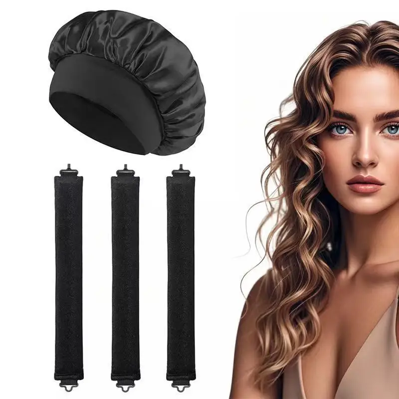 Heatless Curling Ribbons Set of 3 for Waves 3cm Sleep Curlers No Heat Hair Damage Overnight Styling Bonnet - Image 2