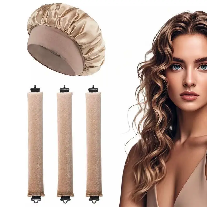 Heatless Curling Ribbons Set of 3 for Waves 3cm Sleep Curlers No Heat Hair Damage Overnight Styling Bonnet - Image 4