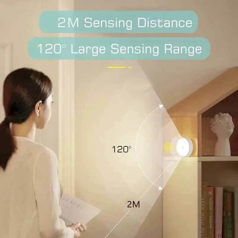LED Night Light Smart Human Body Sensor with Digital Sensor Head Magnetic Suction Wireless-Use Eye Protect Night Lamp Bedroom - Image 3