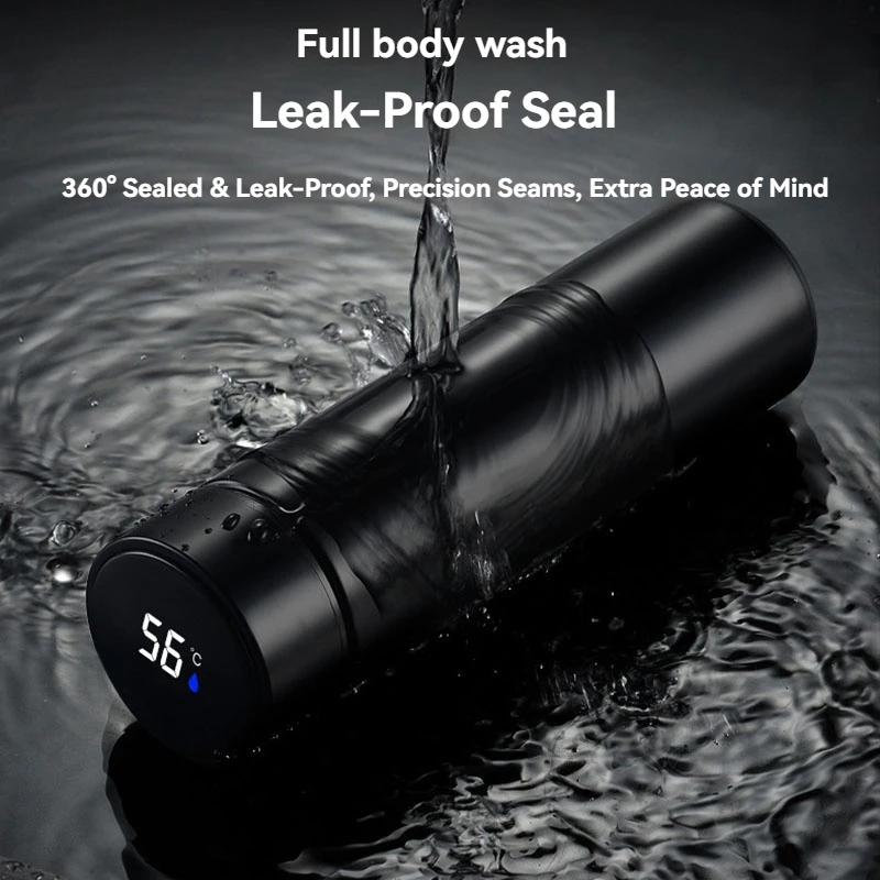 500ML Sports Water Cup Intelligent Temperature Thermos Bottle Car Insulated Cup Stainless Steel Thermal Mug Vacuum Flasks - Image 2