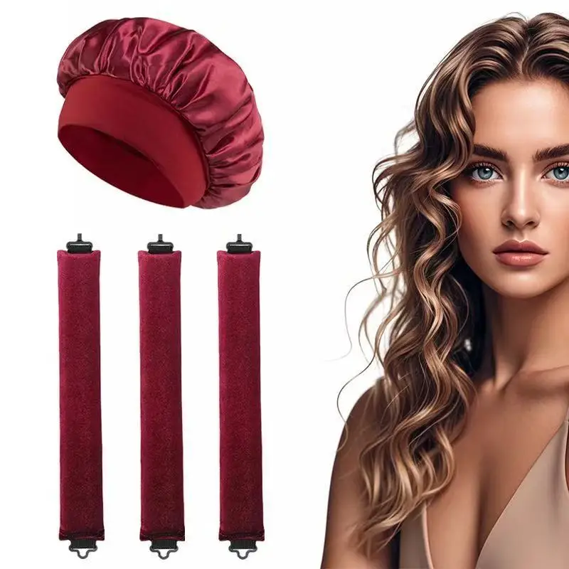 Heatless Curling Ribbons Set of 3 for Waves 3cm Sleep Curlers No Heat Hair Damage Overnight Styling Bonnet - Image 5